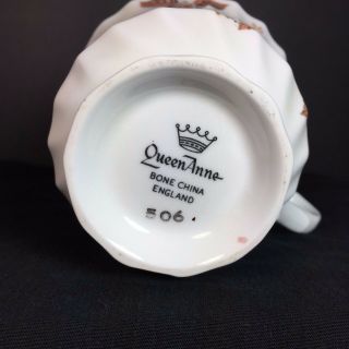 QUEEN ANNE Autumn Rose - Bone China Tea Cup & Saucer England - Gold Trim 14 Annv 5