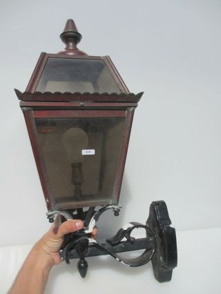 Copper Porch Lantern Light Aluminium Bracket Perspex Garden Victorian Style