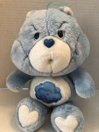 Vintage Kenner Care Bears Grumpy Bear 13 " Blue Plush Cloud Stuffed Toy