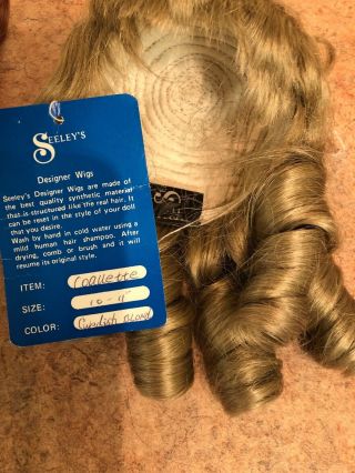 Two Human Hair Doll Wigs,  One Synthetic And A Lovely Vintage Bonnet 5