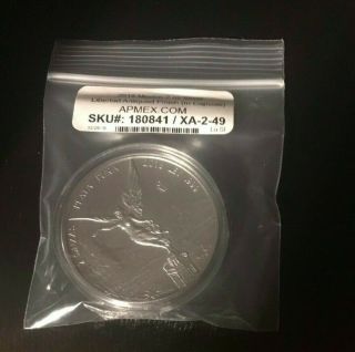 2018 Mo Mexico Libertad 2 Oz Silver Antiqued Coin In Capsule - Still In Bag