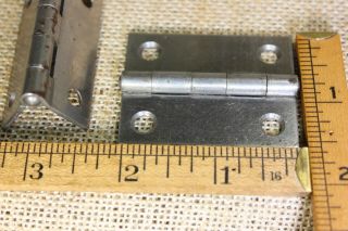 2 Cabinet door hinges small box shutter old vintage steel 2 x 1 1/2” USA Made 5