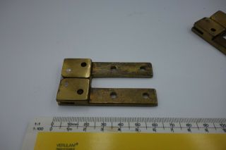 Vintage Brass Folding Table Top Hinges x 4 2