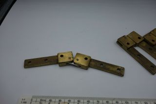 Vintage Brass Folding Table Top Hinges x 4 3