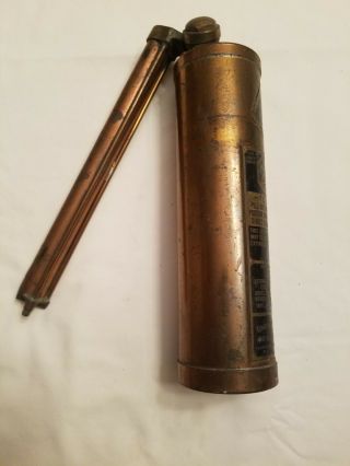 Antique/vintage Copper Hand Pump Fire Extinguisher - " Wilbur " Lmco