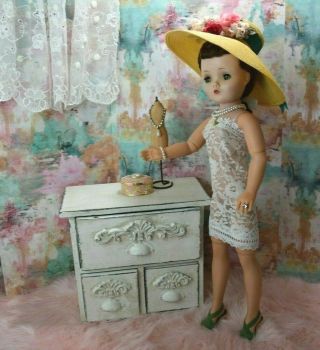 Vintage Madame Alexander For 21 " Cissy Size Doll Clothing Wide Brim Hat Flowers