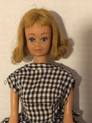 Vintage Midge Doll Barbie 1960s Blonde Flip Hair Freckles