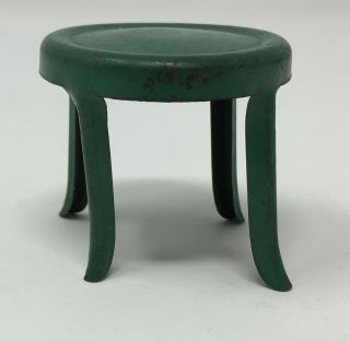 Vintage Dollhouse Miniature Green Tin Table Furniture