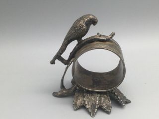Antique Victorian Toronto Silverplate Co.  Figural Bird Napkin Ring 1108