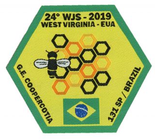 24th World Boy Scout Jamboree 2019 Brazil Contingent Wsj Uniform Patch Badge