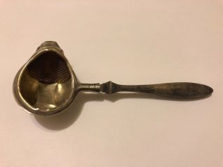 Antique 1917 P & B Paye And Baker Turtle Tea Strainer Wooden Handle