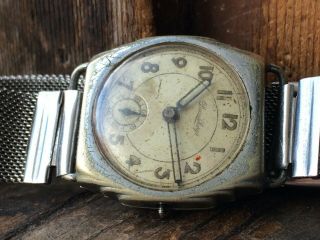 Authentic Vintage Gents Dunklings Military 15j 12 Hr Swiss Hand Wind Watch