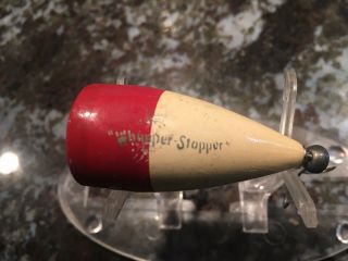 Vintage Whopper Stopper Wood Plug Fishing Lure Antique Wisconsin Tackle Box Bait 5