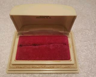 Antique Vintage Celluloid Jewelry Display Box Cream Color