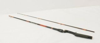 Vintage Fishing Spin/cast Rod Fiberglass And Metal 6 Ft 2 Sections Olympic 3260
