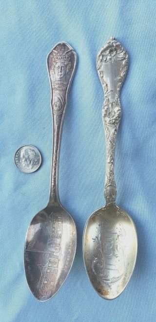 2 Historic Chicago Antique Spoons - 1 World 
