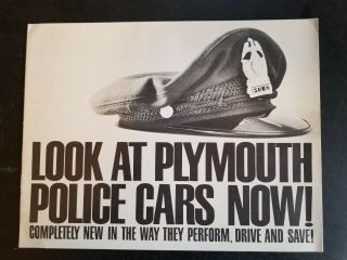 Police Car Brochure Chp Sheriff 1962 Plymouth Highway Patrol Savoy Wagons 413v8