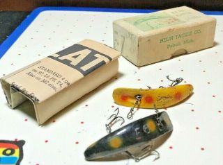 Vintage Helin Tackle Company Flatfish F - 6 W/box & Instructions B - 37