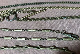 Vintage Antique Pocket Watch Chains & Fobs Gold Filled For Use Scrap 7