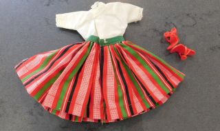 Vintage Little Miss Revlon 9121 Gay Striped Dress with Red Shoes 3