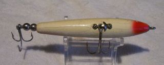 VINTAGE WOOD BOMBER STICK LURE 7/25/19POT SILVER SCALE 3