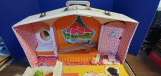 Vintage 1958 Barbie Family Deluxe House with Ken Mattel 3