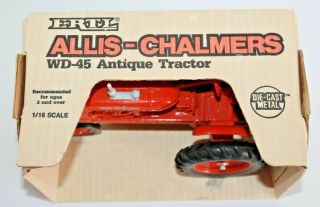 ERTL 1:16 Scale Allis Chalmers WD - 45 Antique Tractor Die Cast Metal Toy 2