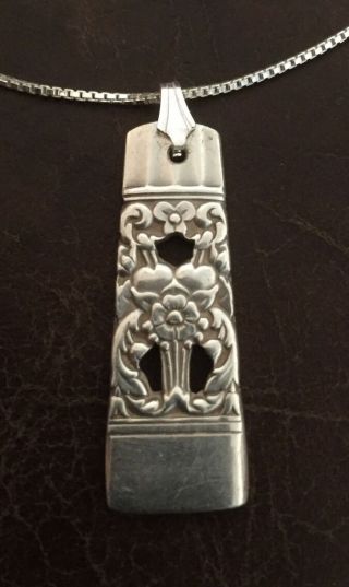 Vintage Spoon/ Fork 18 " Necklace 1936 Coronation Oneida Silverware Jewelry Bxc