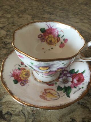 Vintage Royal Albert Lady Angela Tea Cup And Saucer Numbered Antique