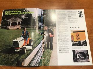 Vintage 1982 Cub Cadet Lawn Tractor Dealer Brochure 582 680 782 682 982 984 986 3