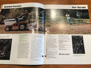 Vintage 1982 Cub Cadet Lawn Tractor Dealer Brochure 582 680 782 682 982 984 986 4