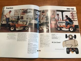 Vintage 1982 Cub Cadet Lawn Tractor Dealer Brochure 582 680 782 682 982 984 986 5