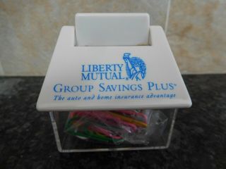 Vintage Liberty Mutual Advertising Paper Clip Holder