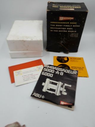 Vintage Abu Garcia Ambassadeur 5000 Box Only,  Papers