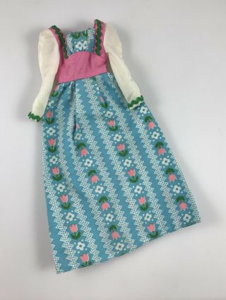 Vintage Barbie Superstar Clothes Sears Exclusive Pink And Blue Peasant Dress