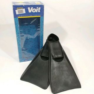 Vtg Voit Rubber Fins Size 7 - 9 Competition Series Black Dead Stock