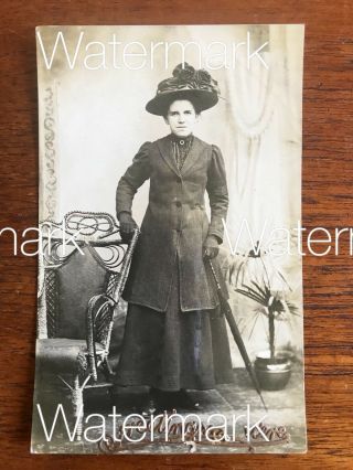 Vintage Antique Photograph Woman Postcard Australia 13.  5 X 8.  5cm
