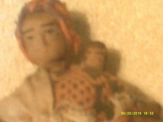Vintage Native American Indian Doll with Papoose HAND MADE 6 