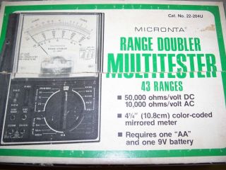 Micronta Range Doubler vintage multitester mod 22 - 204u 4