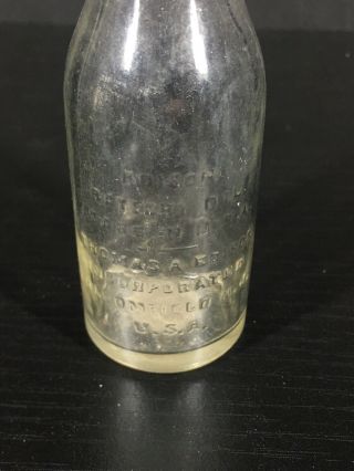 Antique Thomas Edison Telegraph Battery Oil Bottle Railroad Western Glass 2