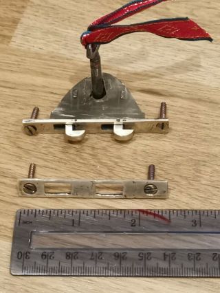 Lock And Plate And Key For Vintage Or Antique Writing Slope.  Brass.