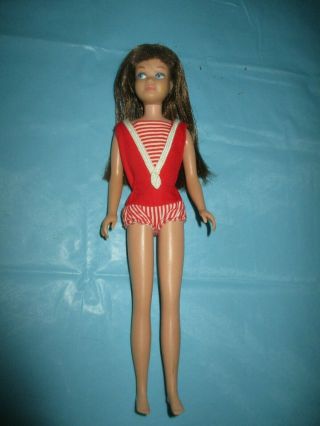 Vintage 1964 Brunette Skipper Doll 950 - Straight Legs