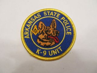 Arkansas State Police K - 9 Unit Patch