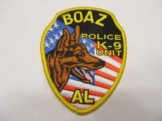 Alabama Boaz Police K - 9 Unit Patch