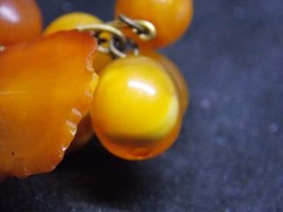 Antique natural Baltic amber stone brooch egg yolk toffee amber 9g 老琥珀 波羅的海琥珀 3