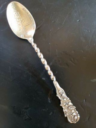 Antique Souvenir Demitasse Spoon Anaconda Mine Butte Montana Usa Sterling Silver