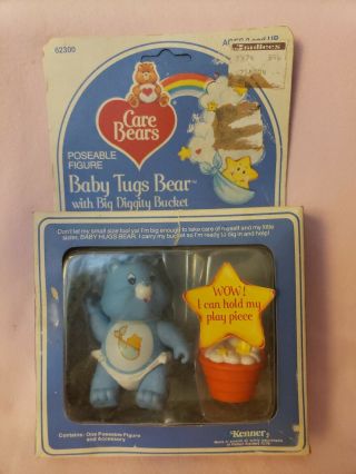 Baby Tugs Bear With Big Diggity Bucket Care Bears Vintage Poseable Figure