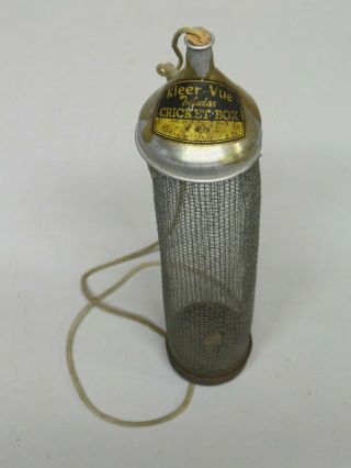 Vintage Kleer - Vue Tubular Cricket Box Cylinder Bait Box Southern Mfg Duluth Ga 4