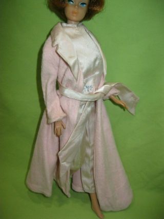 Vintage 1965 Barbie Fashion 1642 Slumber Party Pink Pajama & Robe Tlc Outfit
