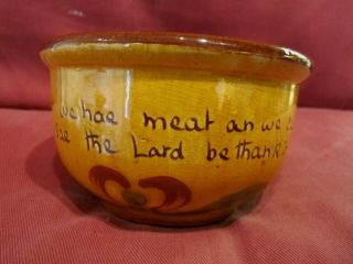 RARE ANTIQUE SCANDY PATTERN EARLY 1900 ' S MOTTO WARE BOWL 3